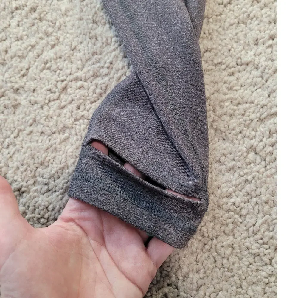 ALO Yoga Coast Leggings M Gray Mesh Stirrup Athleisure Y2K